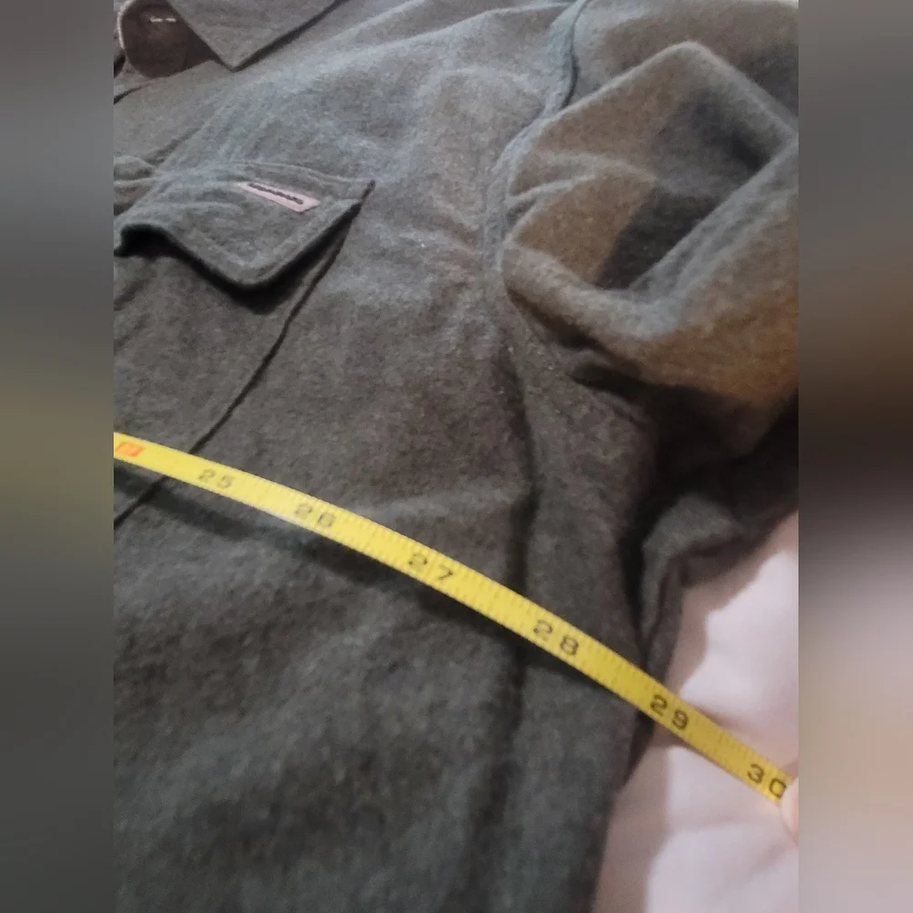 Legendary‎ Whitetails Flannel Button Down Overshirt Size XLT Green - Picture 12 of 12